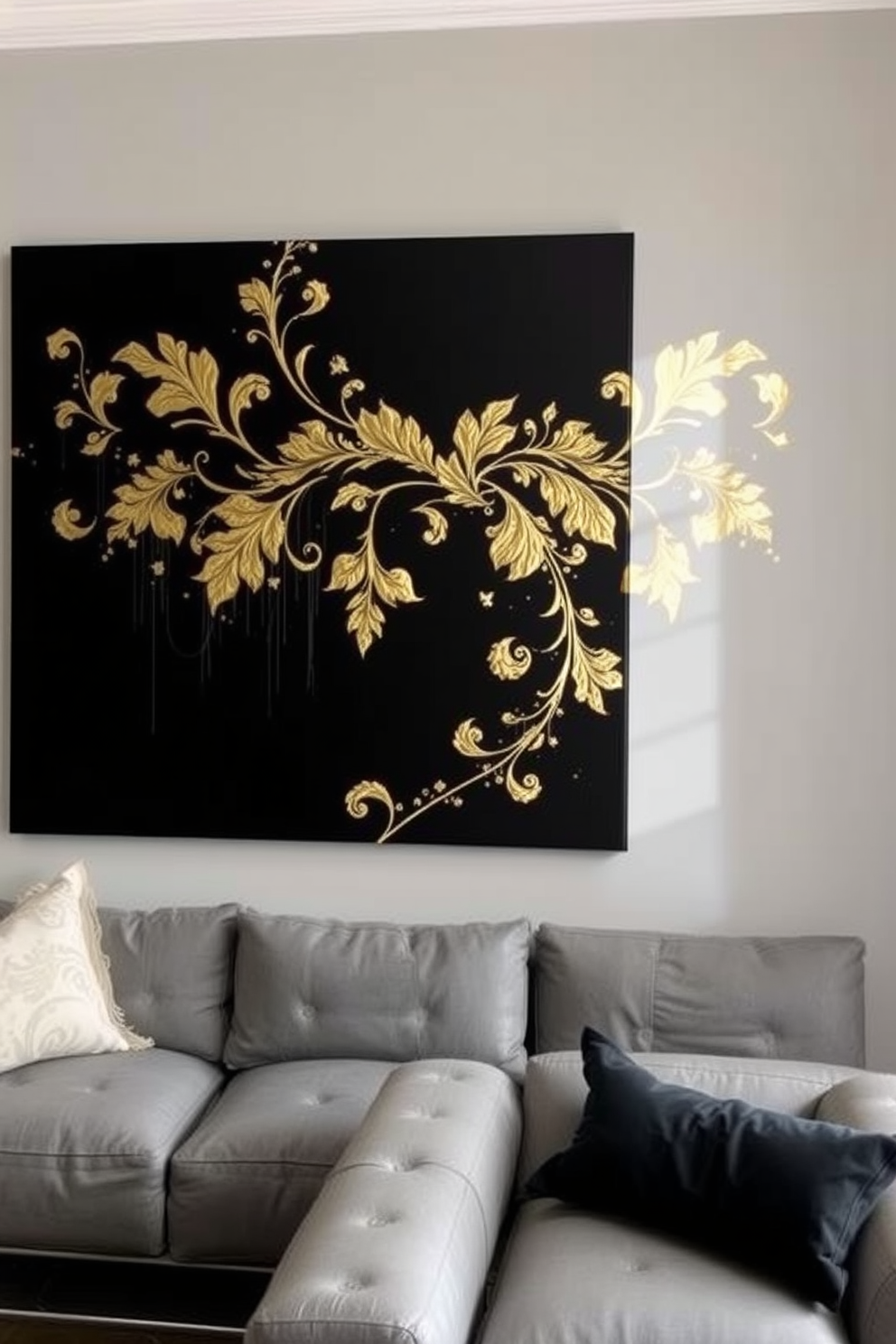 Black Wall Painting Ideas 30