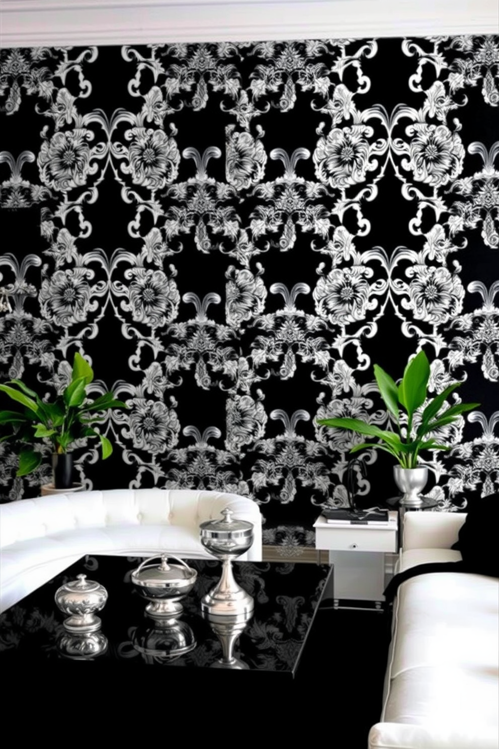 Black Wallpaper Decorating Ideas 10