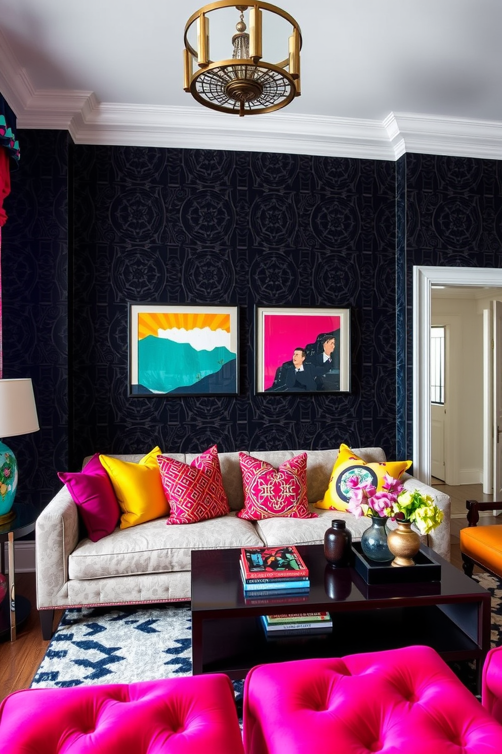 Black Wallpaper Decorating Ideas 24