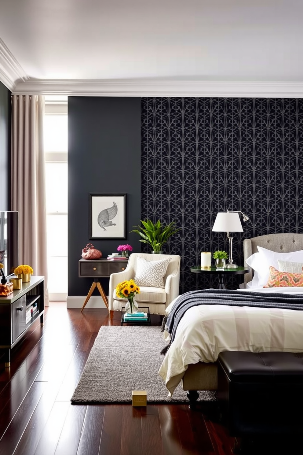 Black Wallpaper Decorating Ideas 7