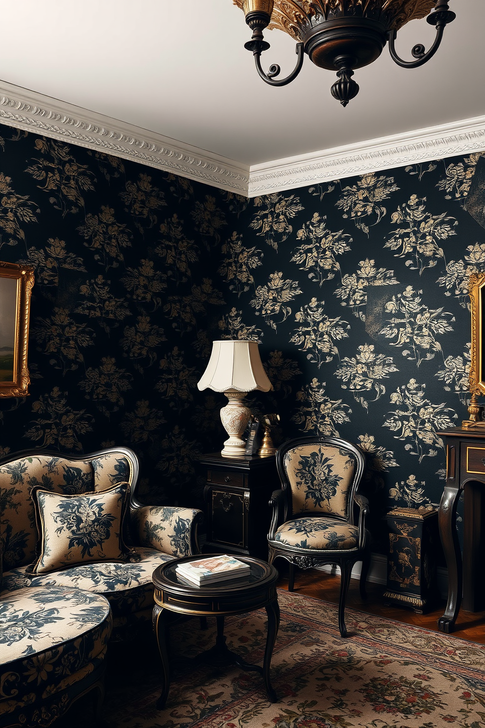 Black Wallpaper Decorating Ideas 9