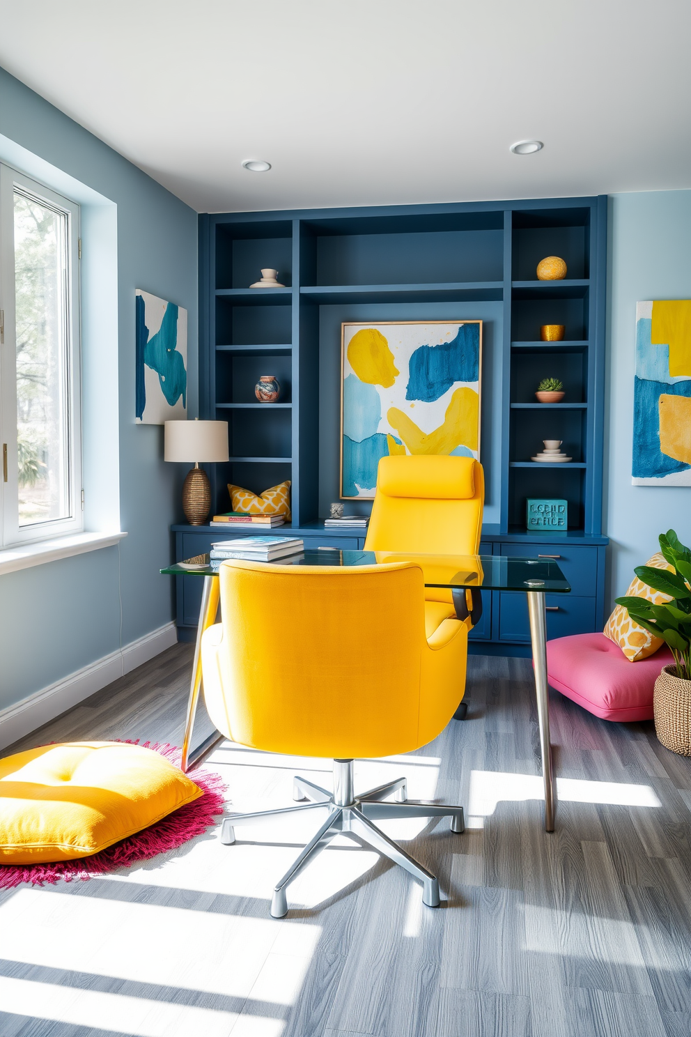 Blue Wall Painting Ideas 24