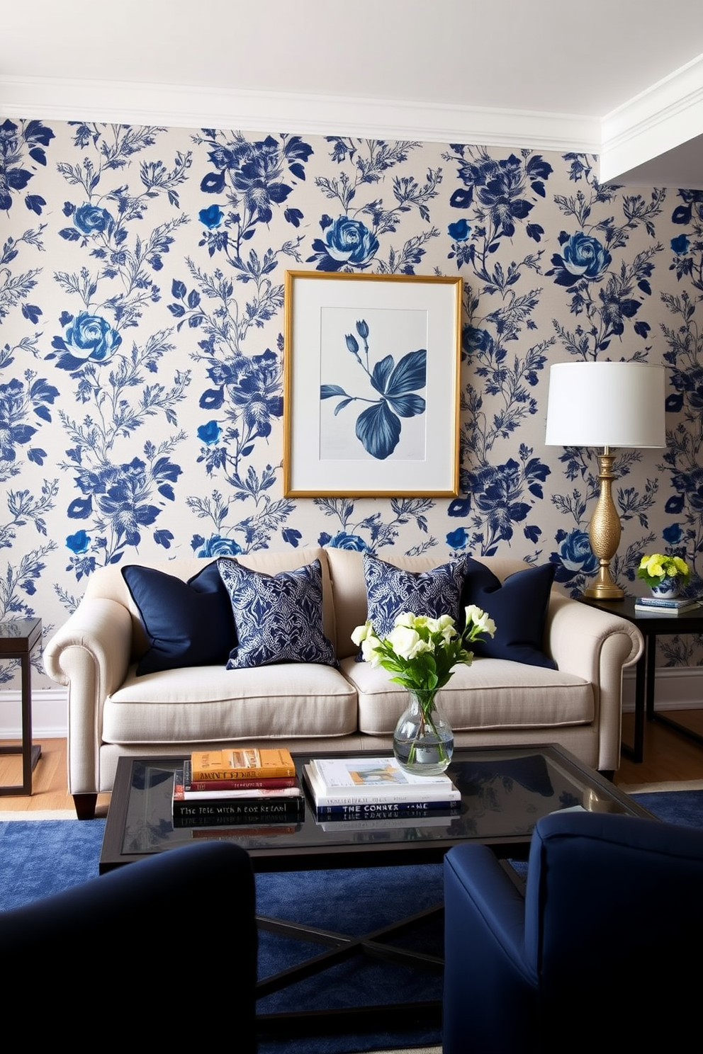 Blue Wallpaper Decorating Ideas 1