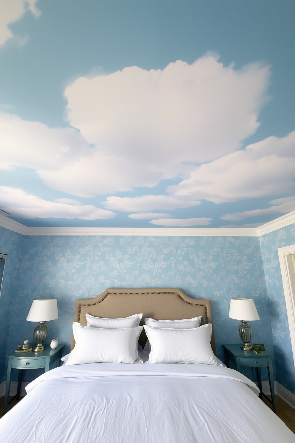 Blue Wallpaper Decorating Ideas 10