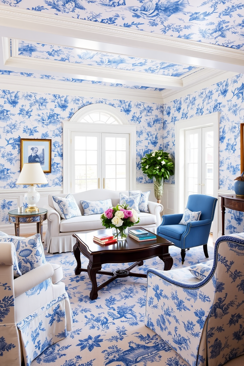 Blue Wallpaper Decorating Ideas 11