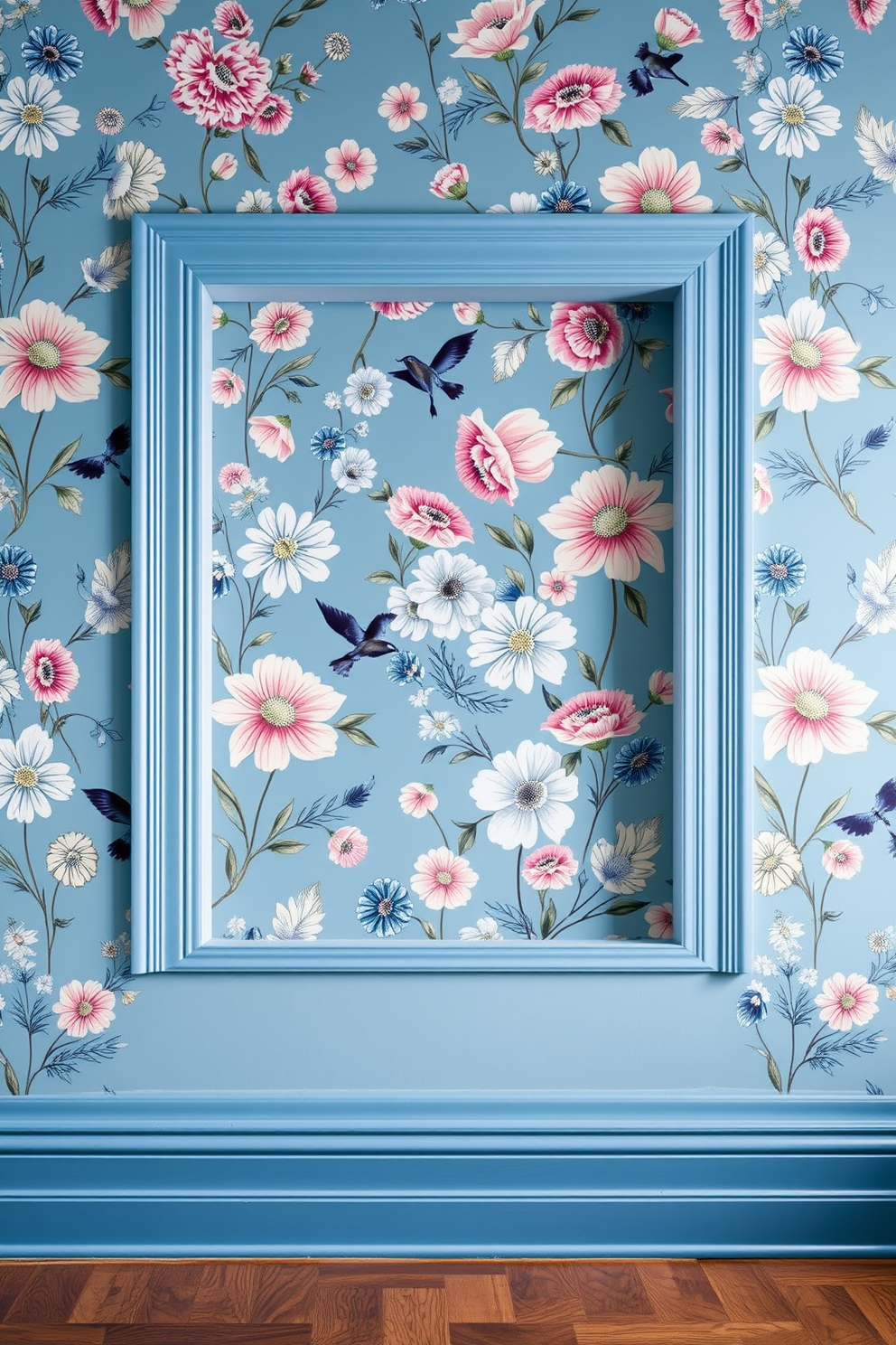 Blue Wallpaper Decorating Ideas 12