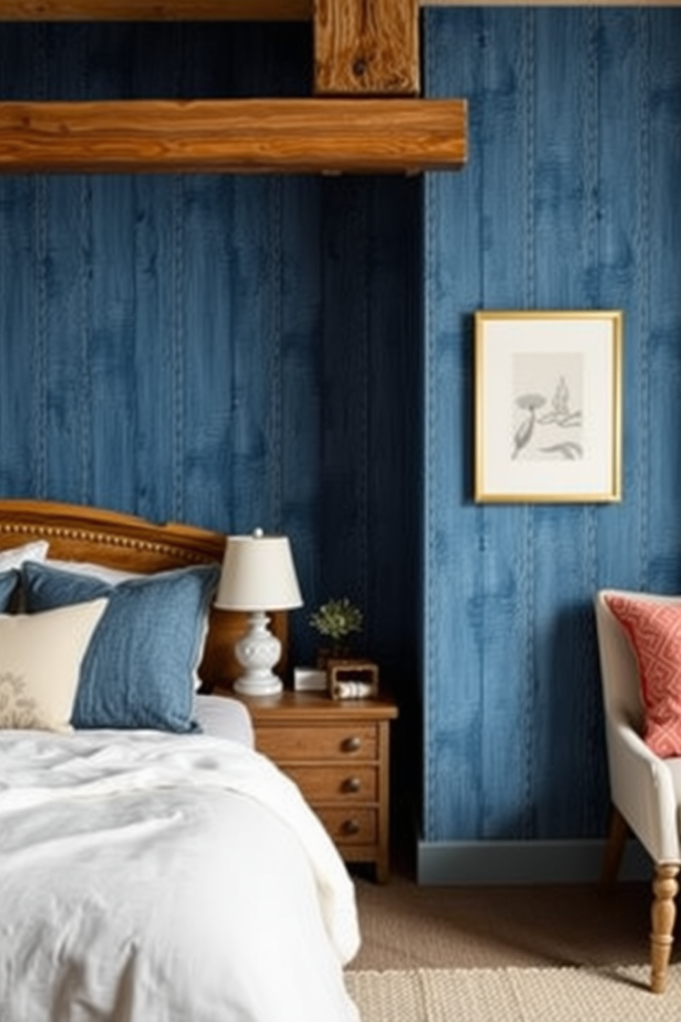 Blue Wallpaper Decorating Ideas 13