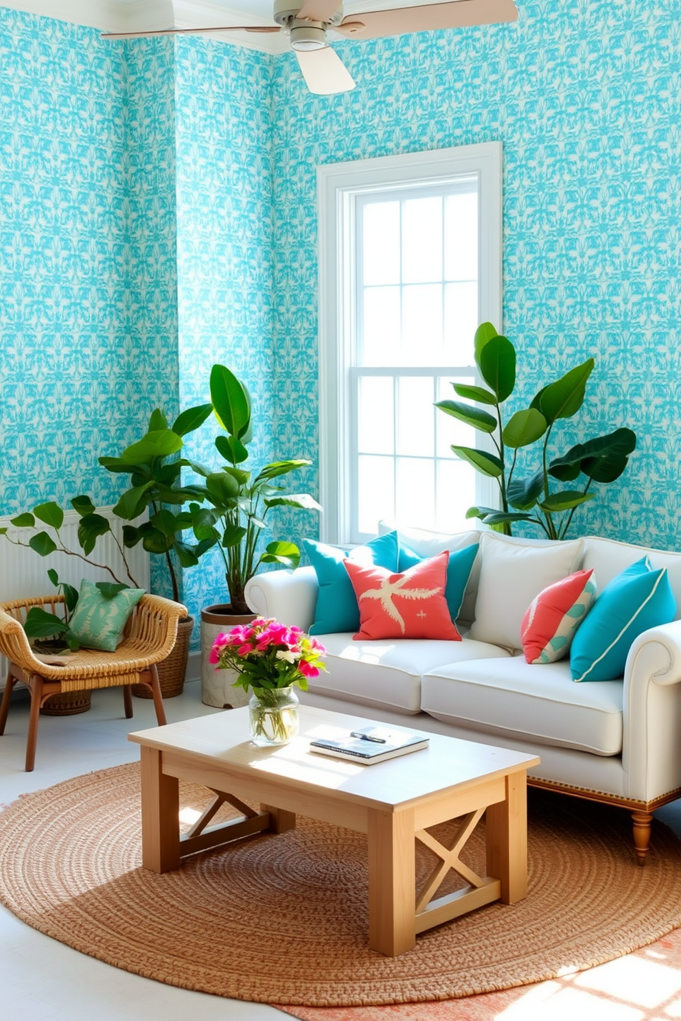 Blue Wallpaper Decorating Ideas 15