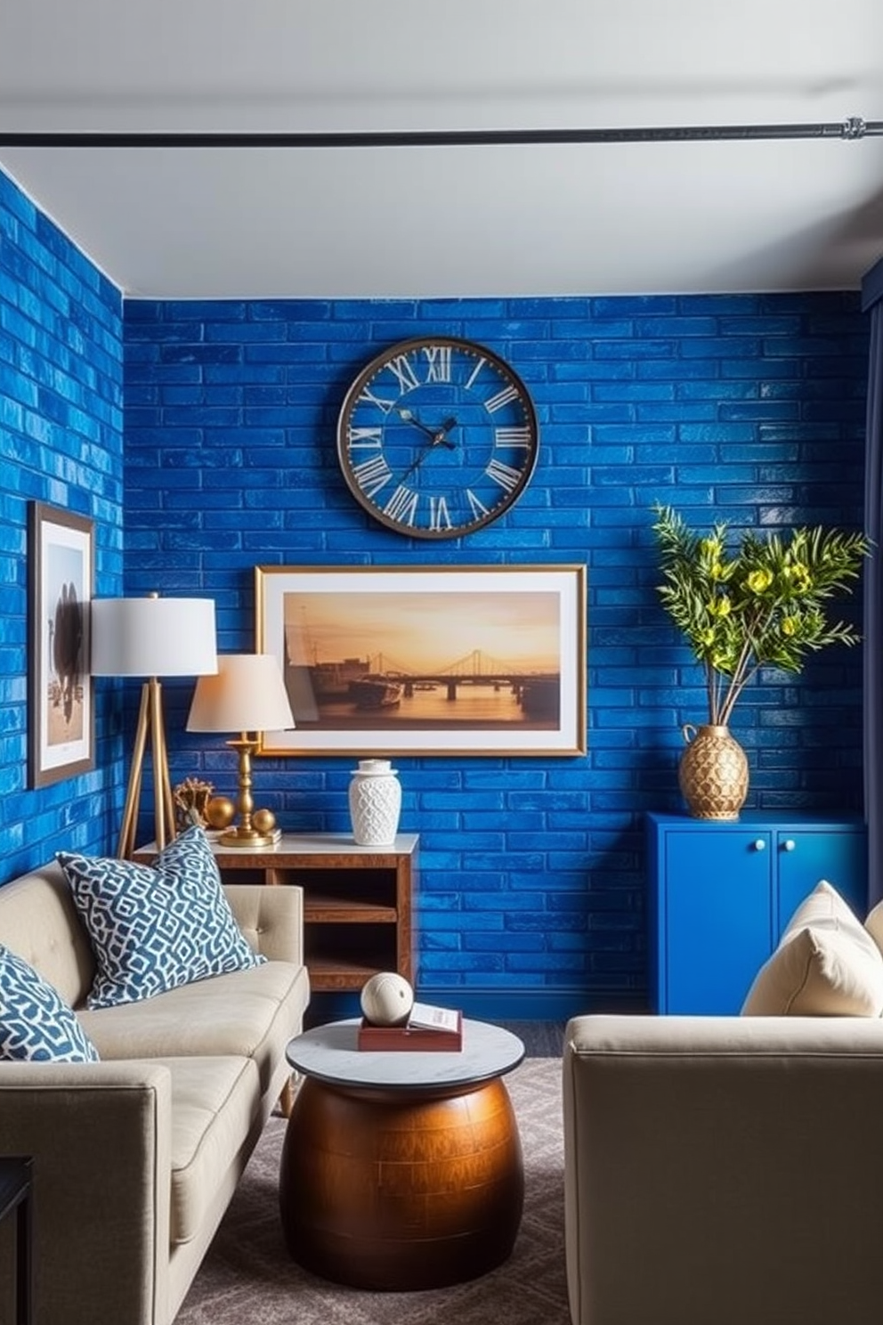 Blue Wallpaper Decorating Ideas 16