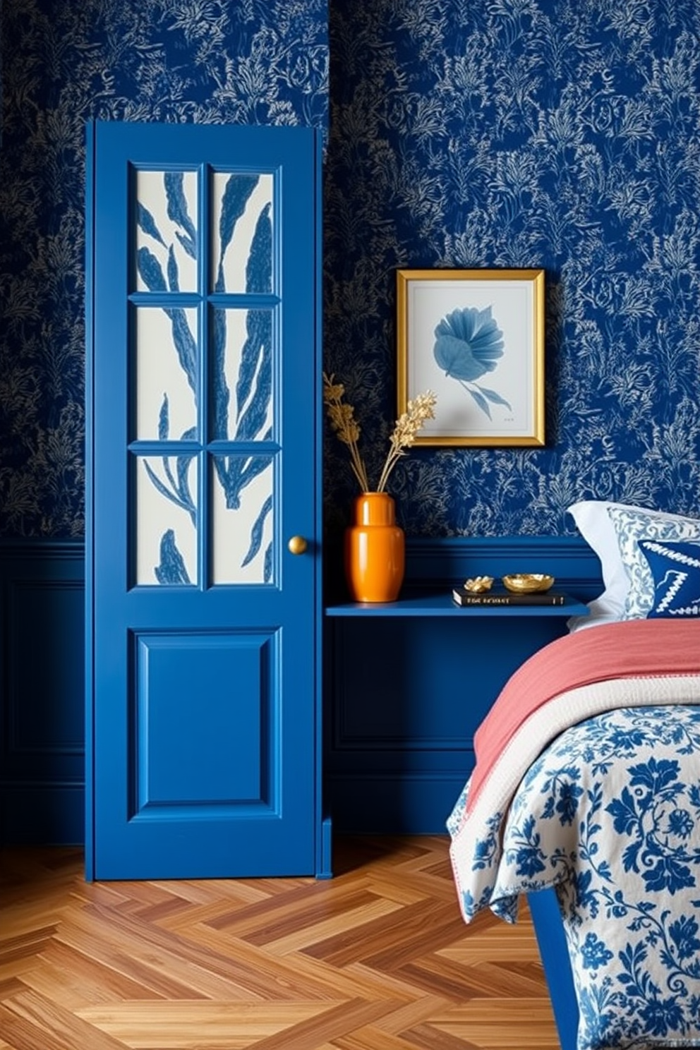 Blue Wallpaper Decorating Ideas 22