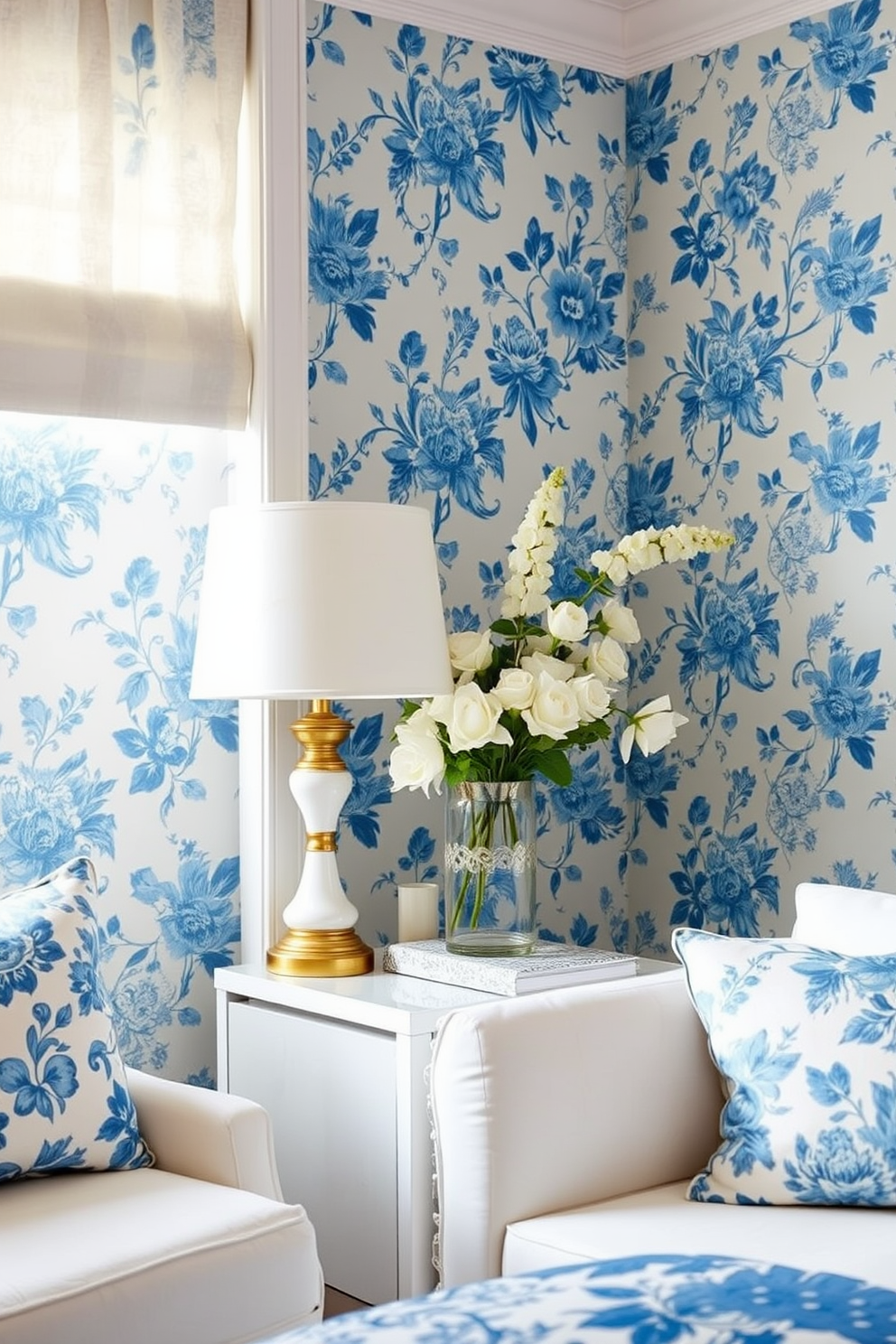 Blue Wallpaper Decorating Ideas 24