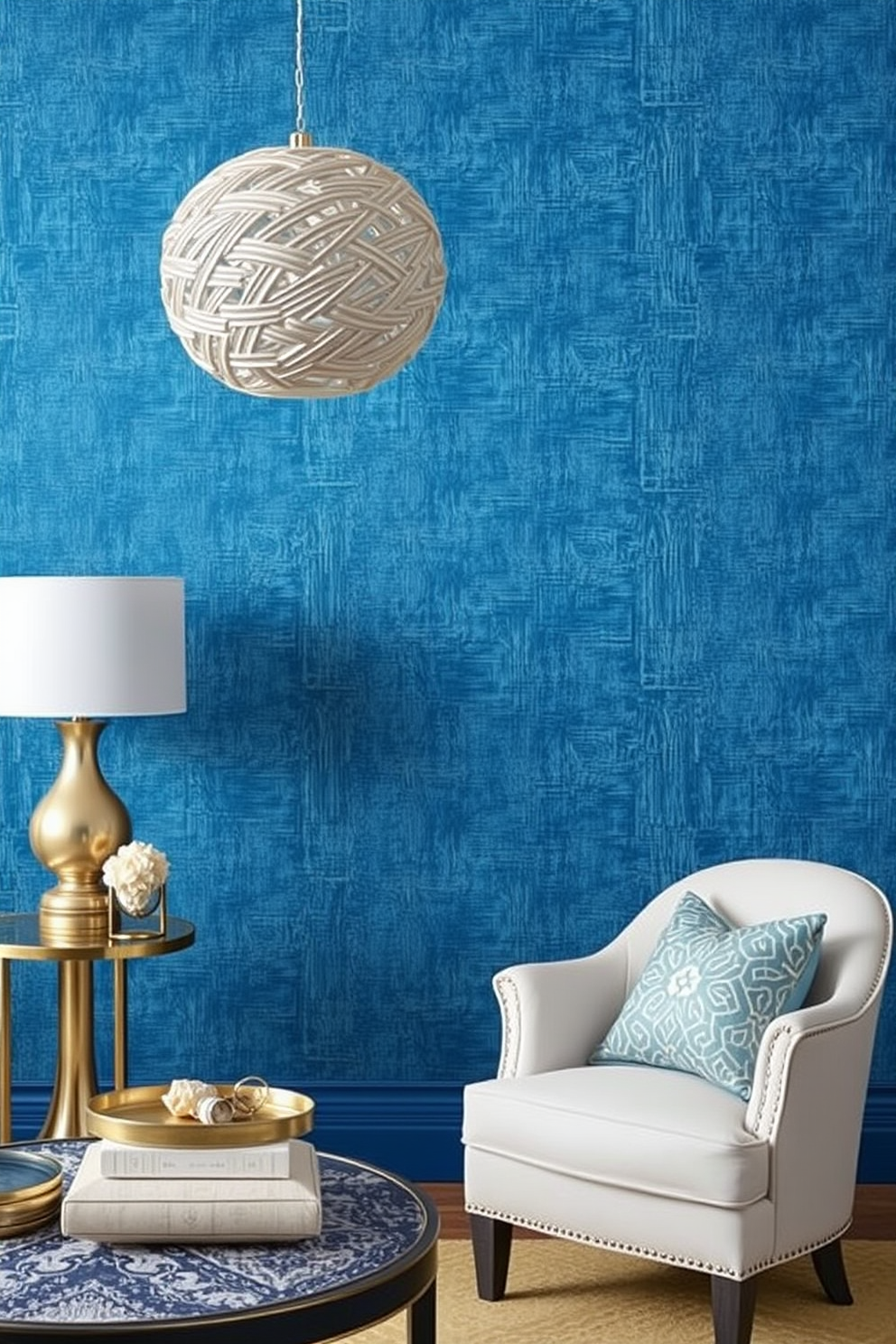 Blue Wallpaper Decorating Ideas 25