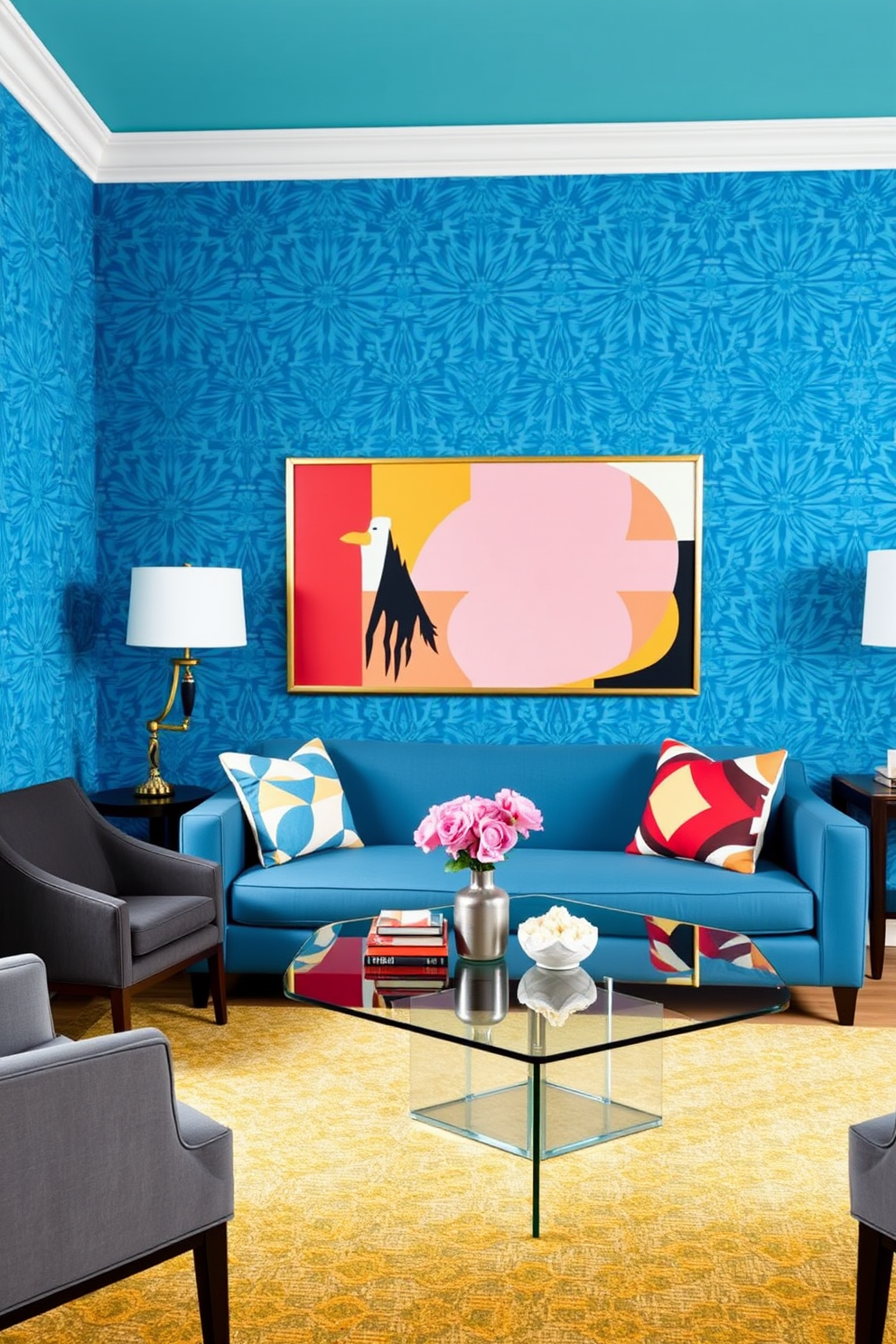 Blue Wallpaper Decorating Ideas 3