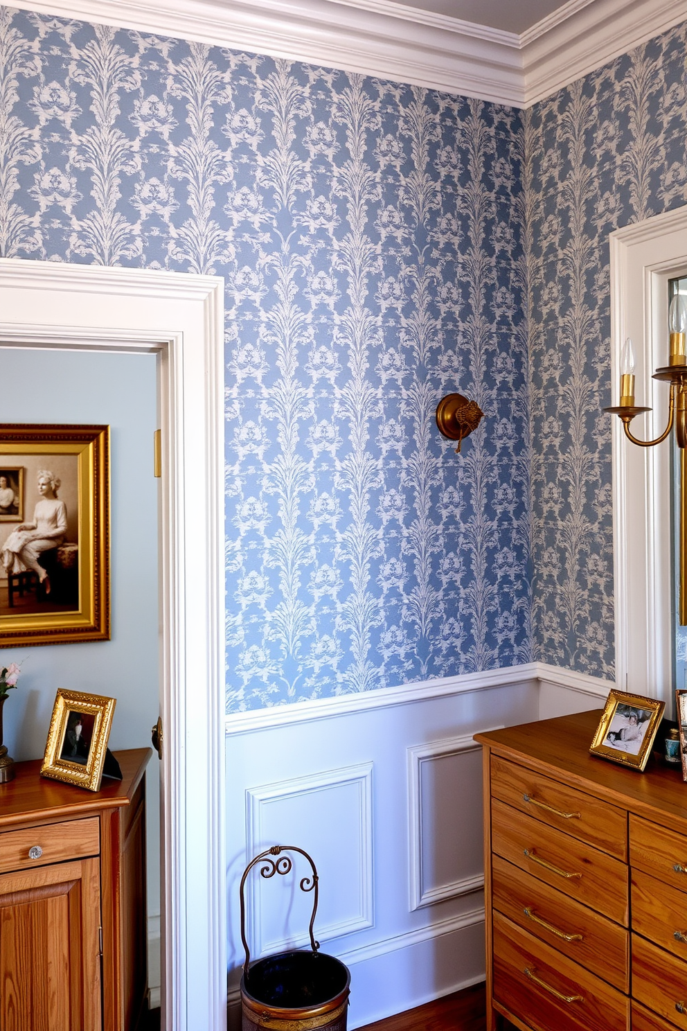 Blue Wallpaper Decorating Ideas 30