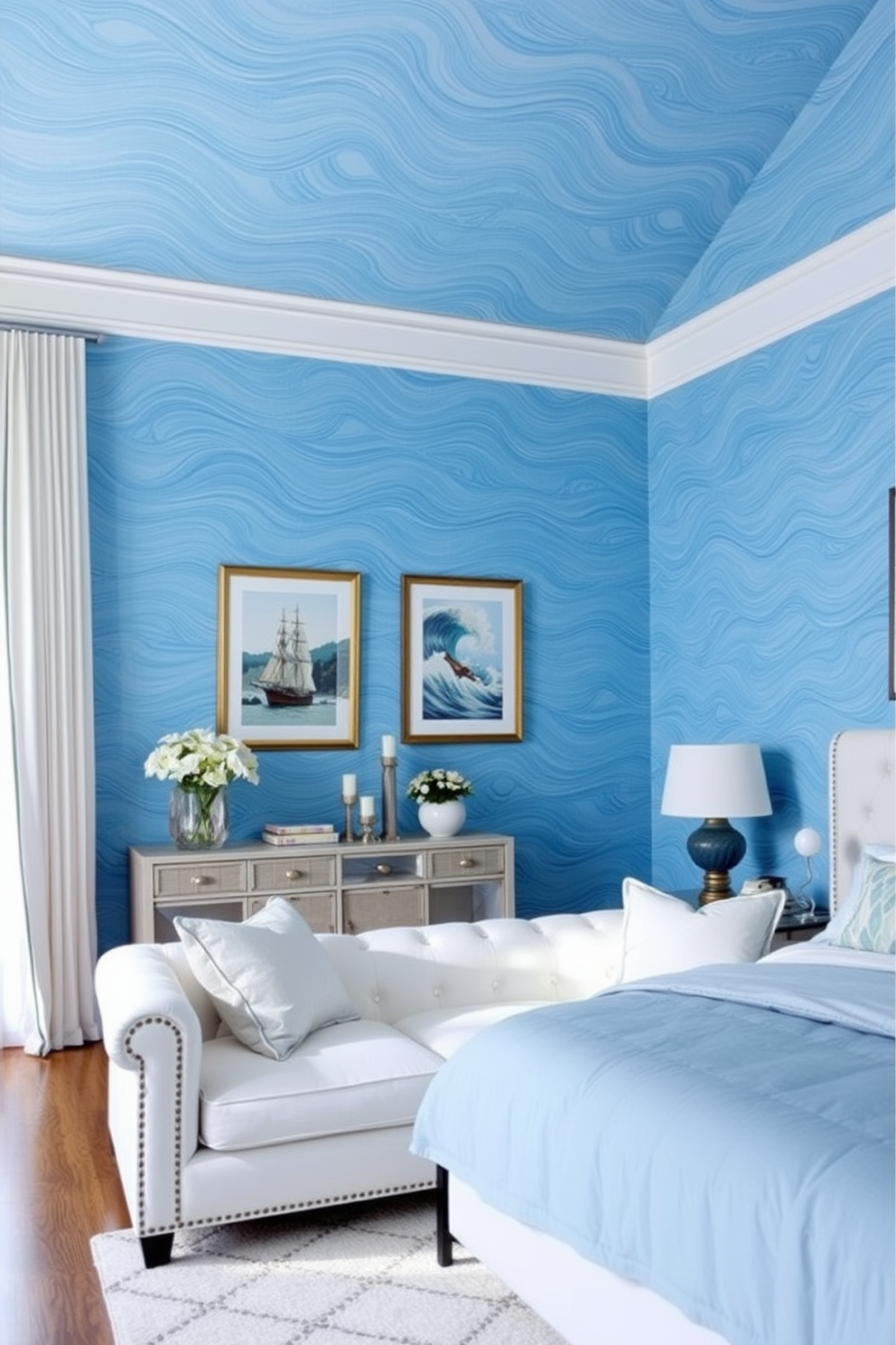 Blue Wallpaper Decorating Ideas 5