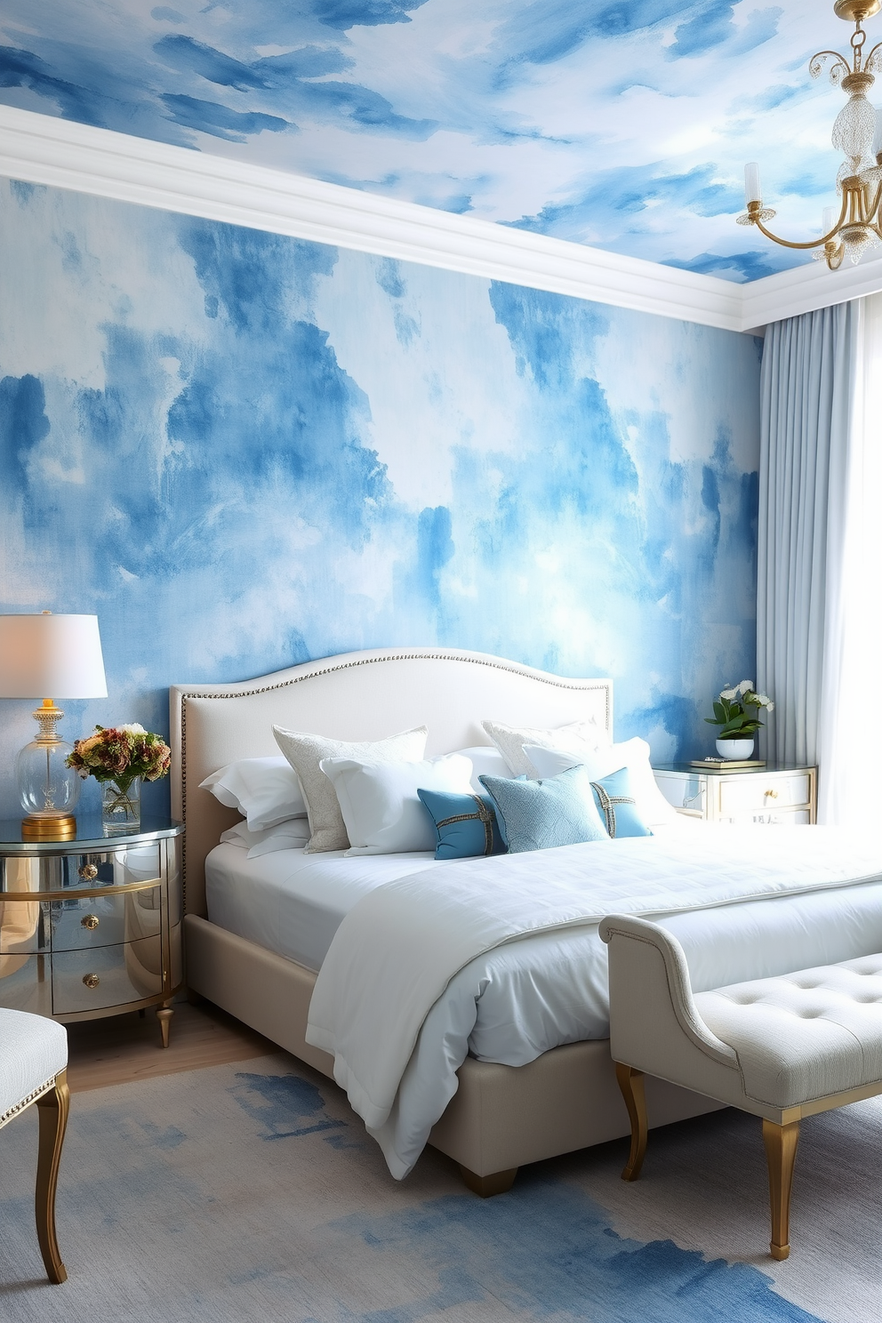 Blue Wallpaper Decorating Ideas 8