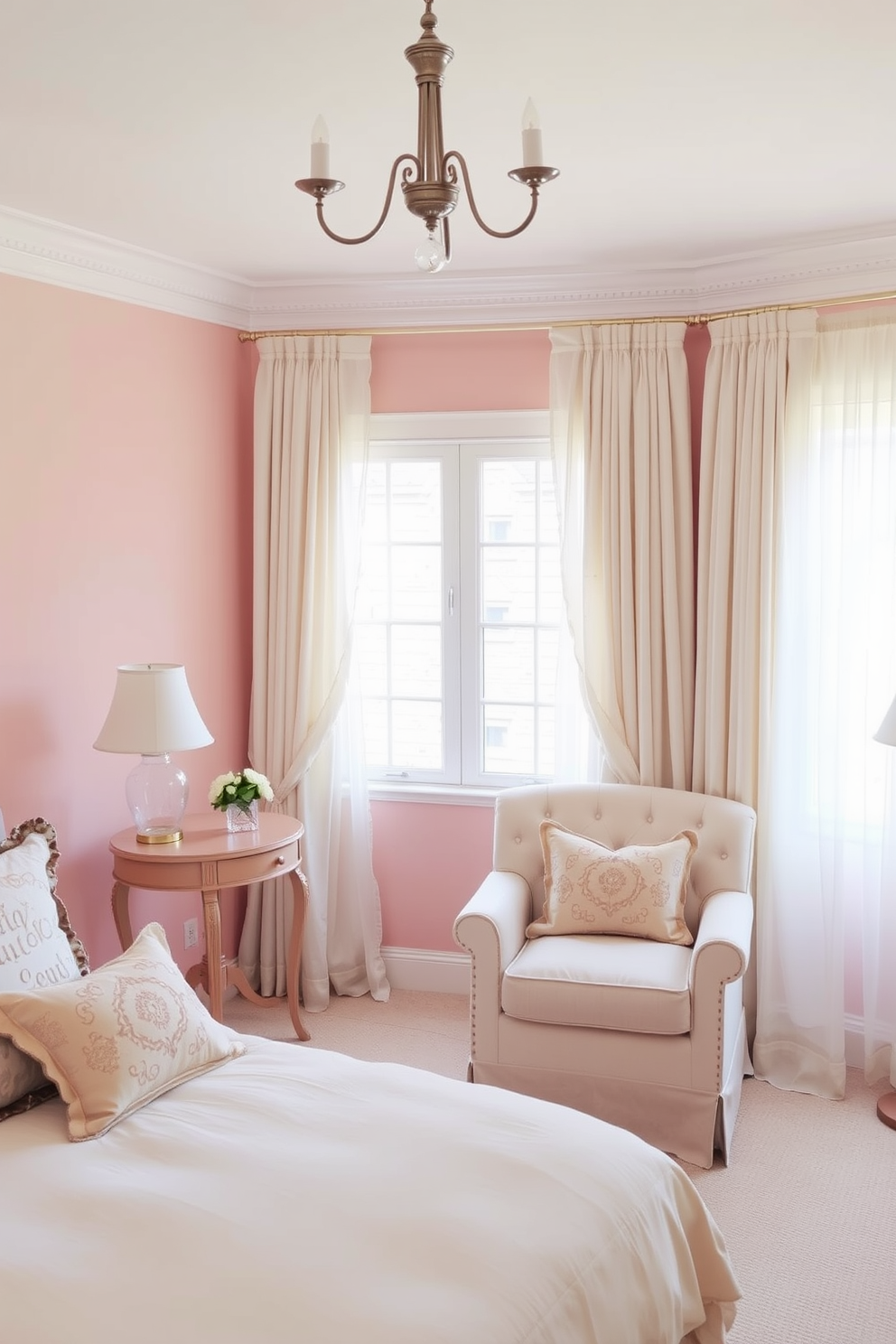 Blush Wall Painting Ideas 12