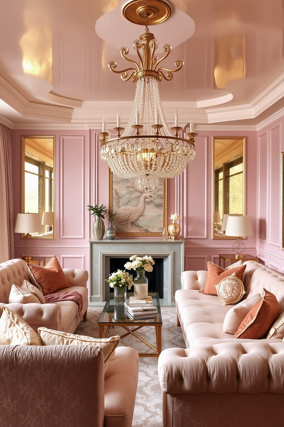 Blush Wall Painting Ideas 13