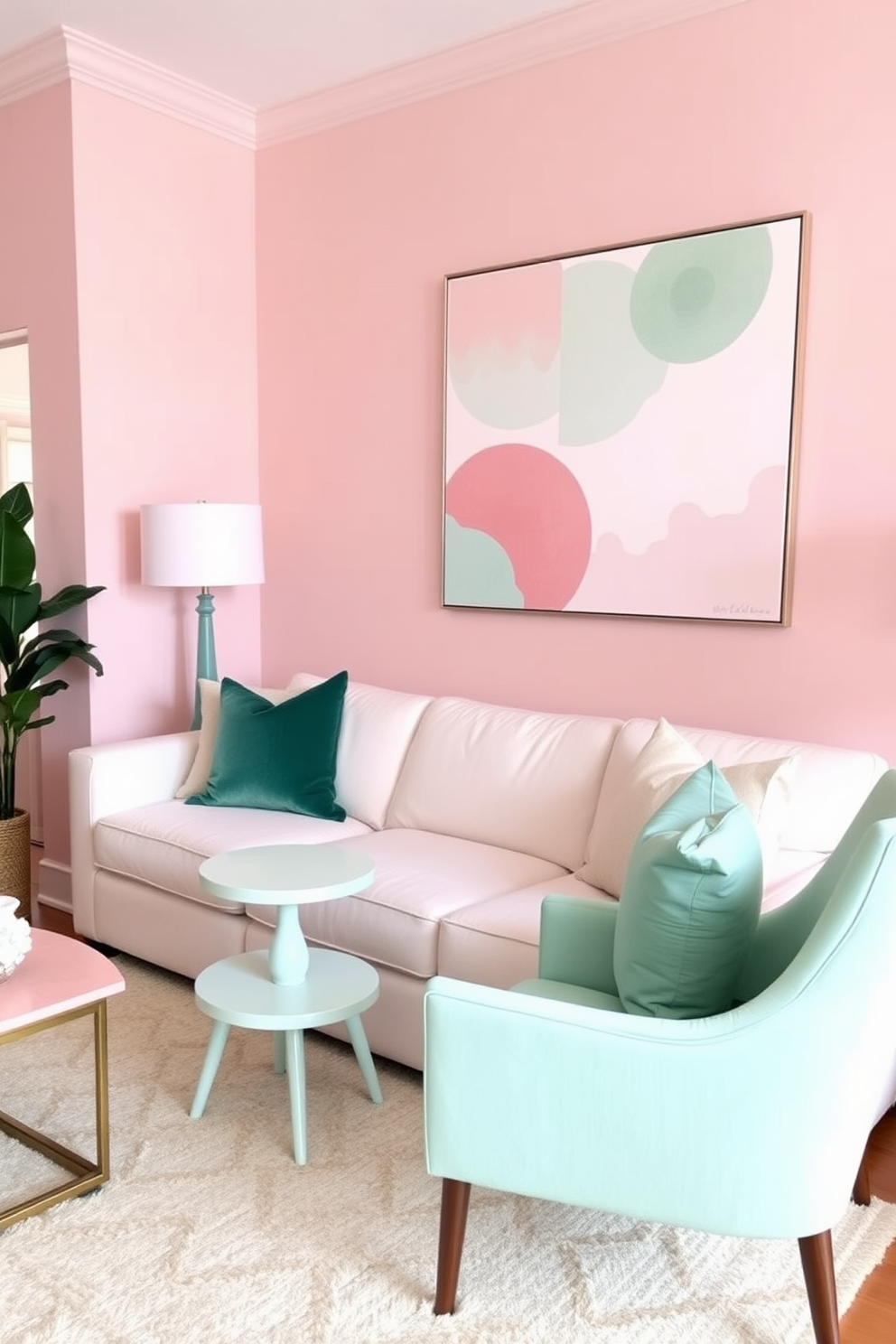 Blush Wall Painting Ideas 18