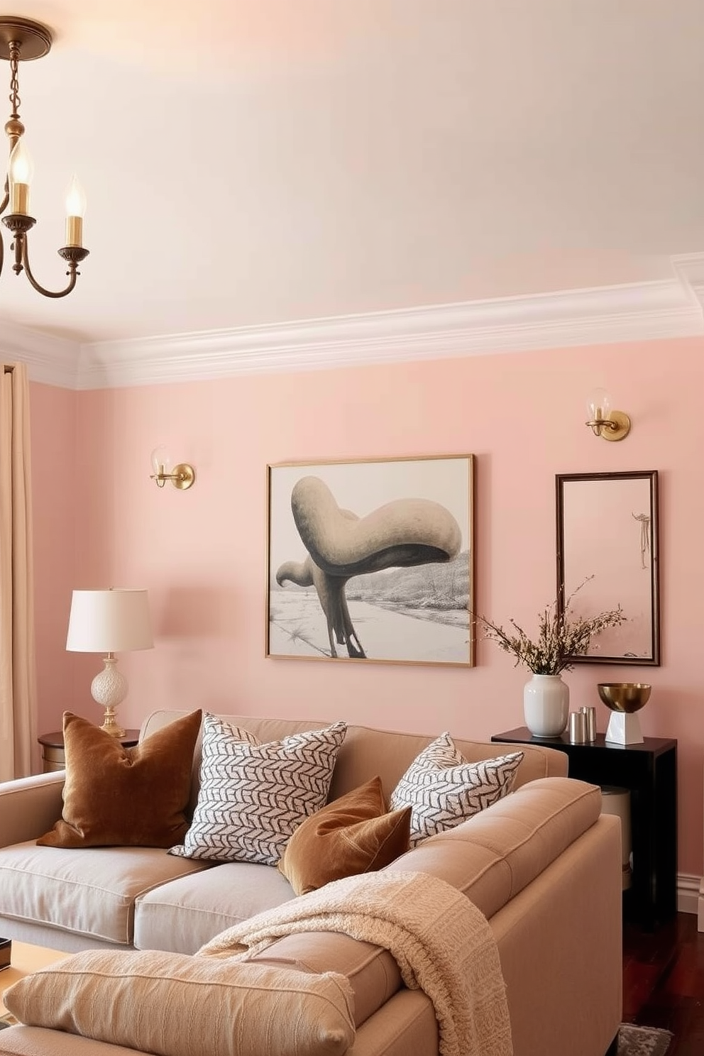 Blush Wall Painting Ideas 19