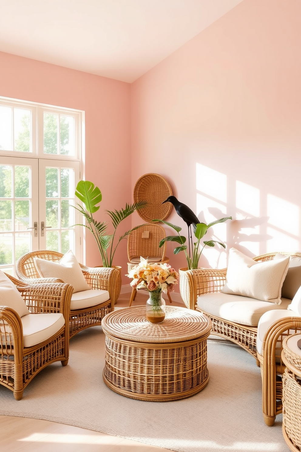 Blush Wall Painting Ideas 21