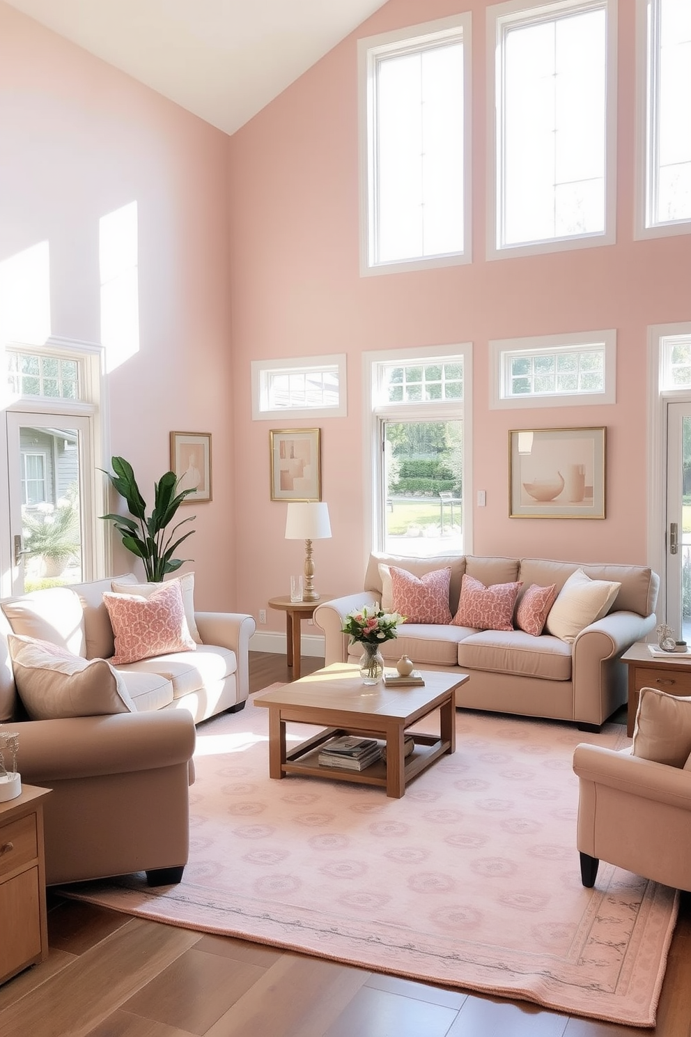 Blush Wall Painting Ideas 24