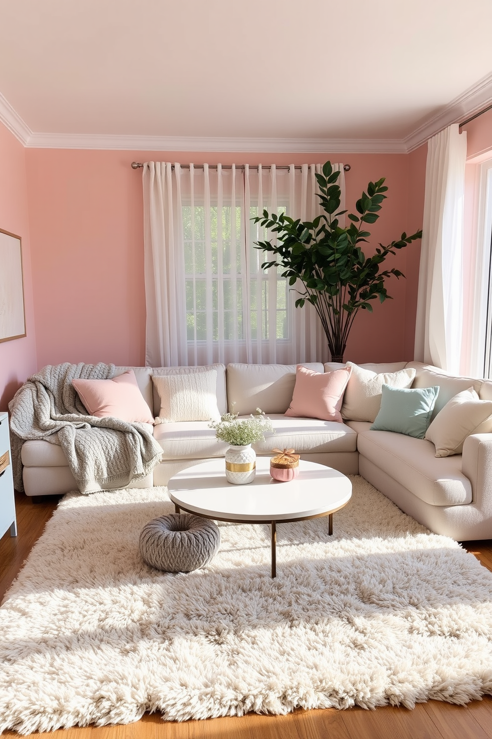 Blush Wall Painting Ideas 27