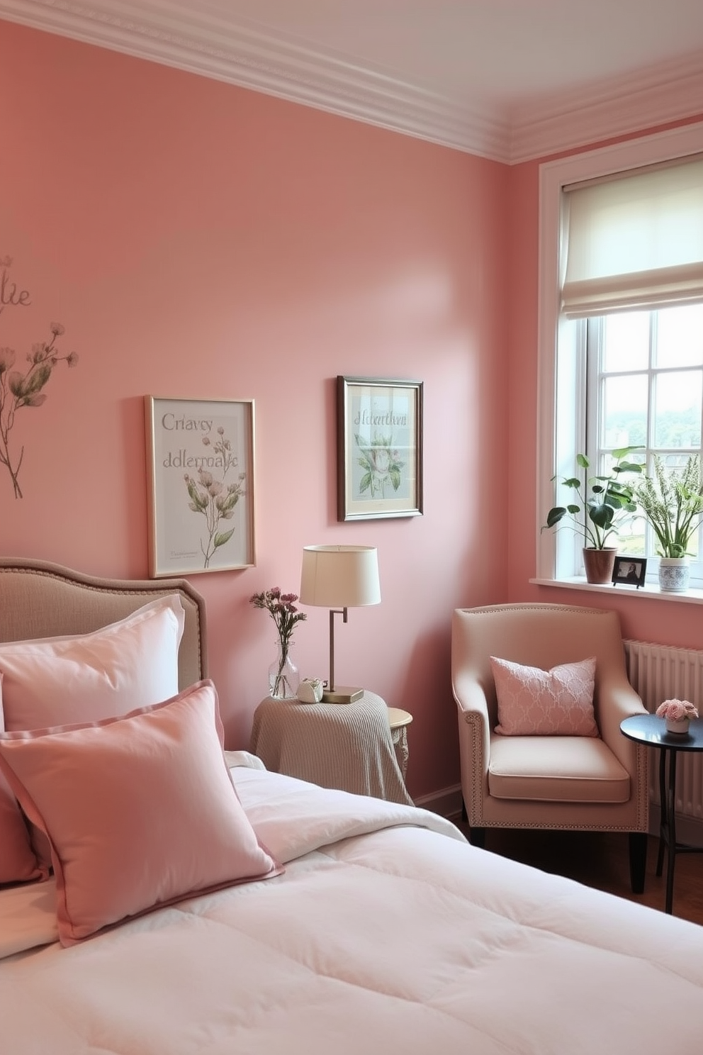 Blush Wall Painting Ideas 5