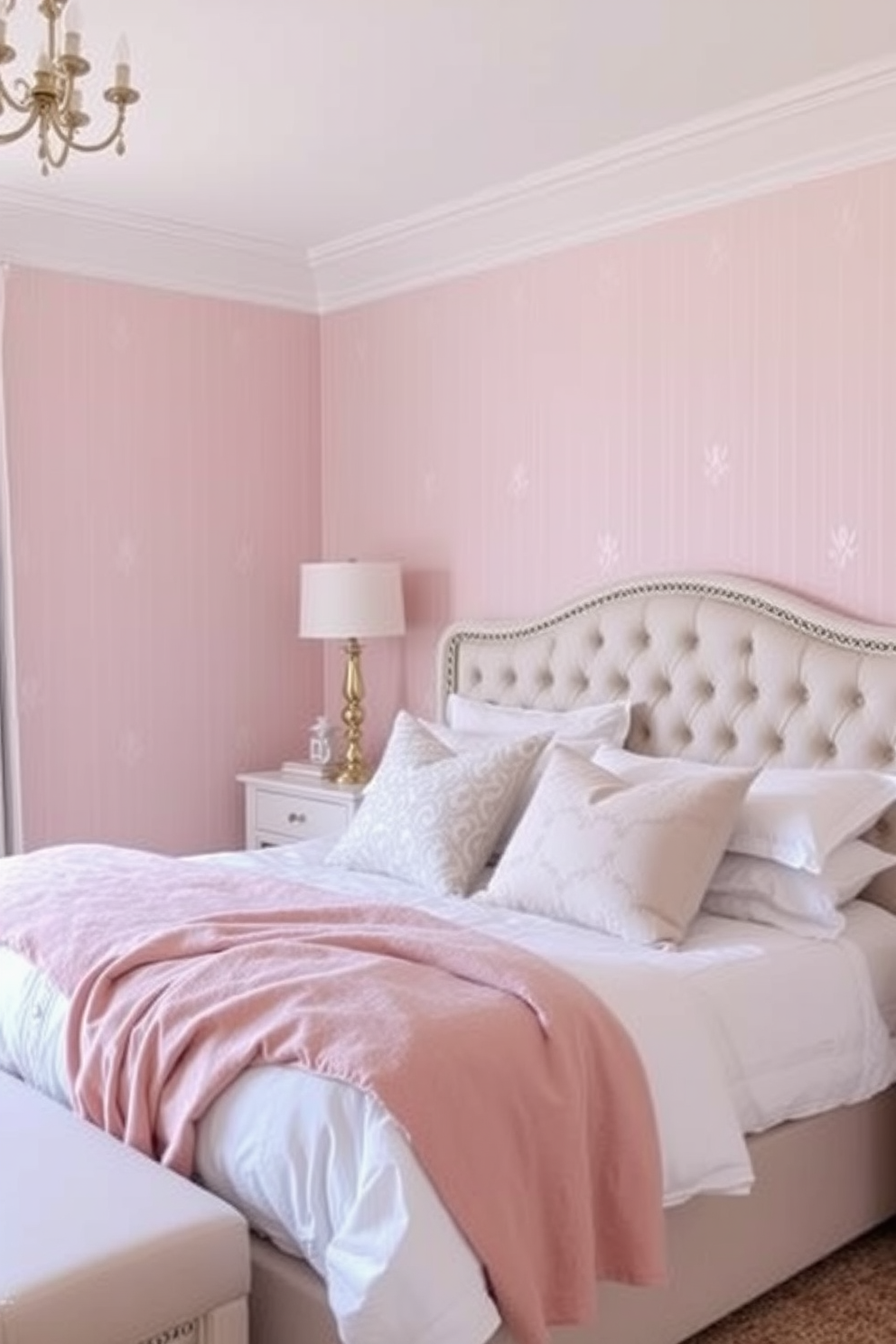 Blush Wallpaper Decorating Ideas 13