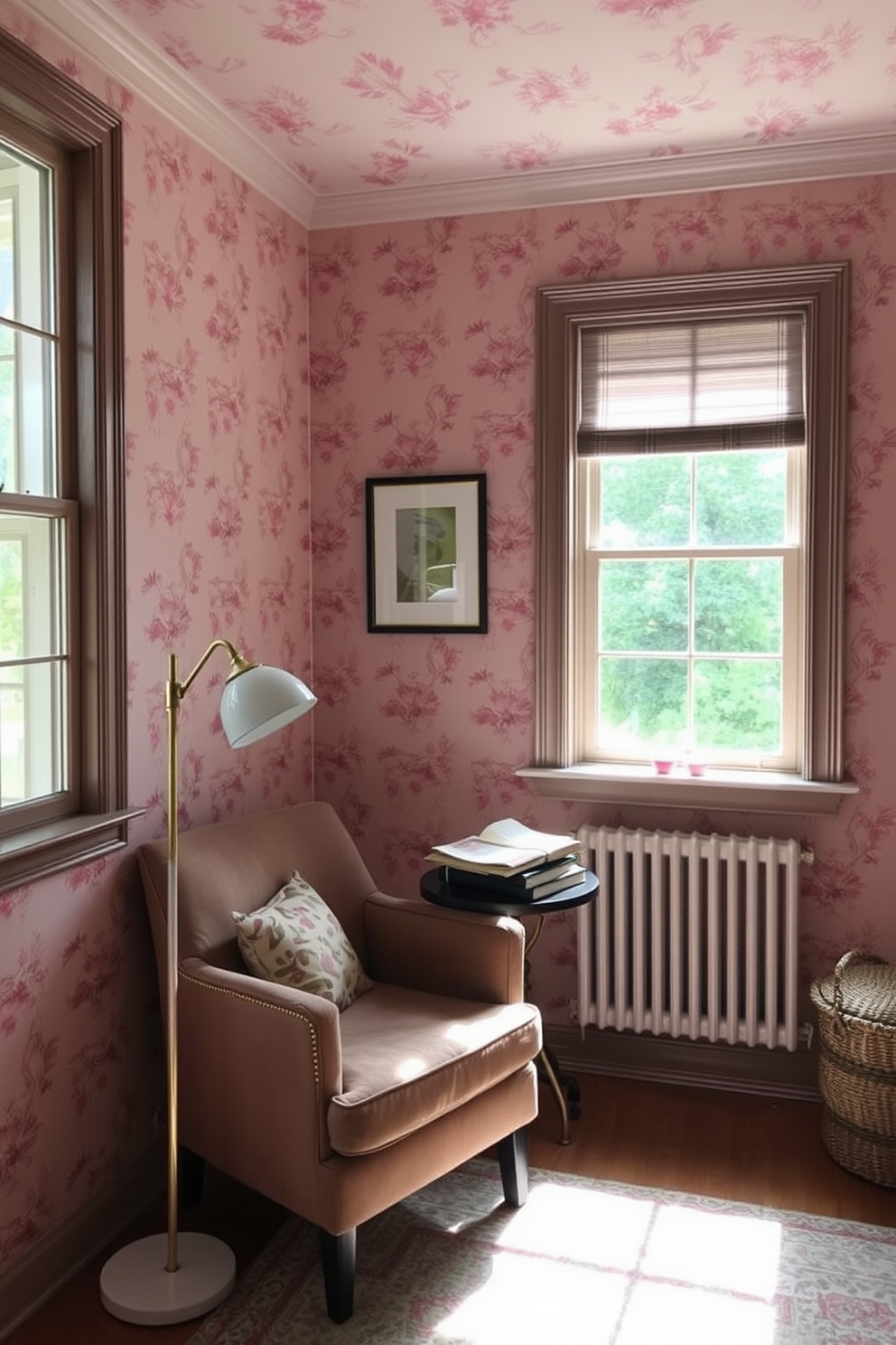 Blush Wallpaper Decorating Ideas 15