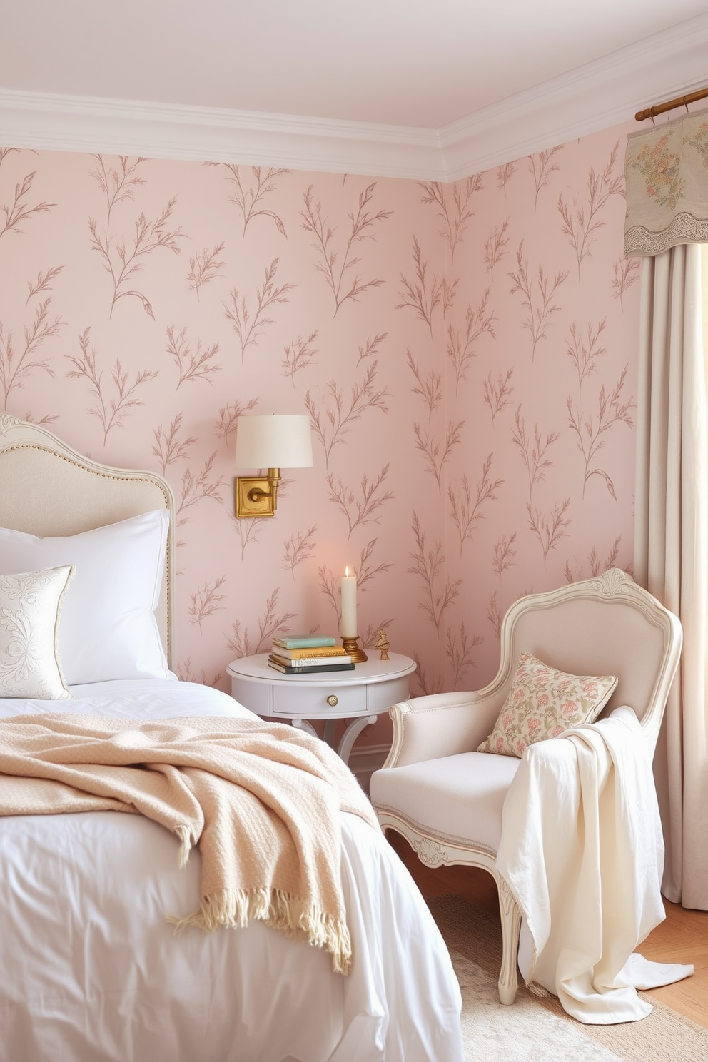 Blush Wallpaper Decorating Ideas 19