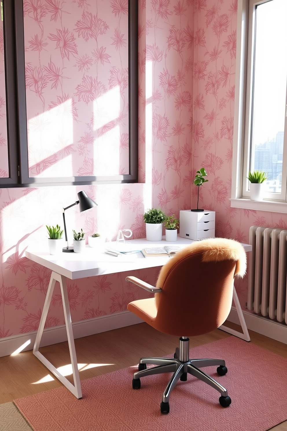 Blush Wallpaper Decorating Ideas 25