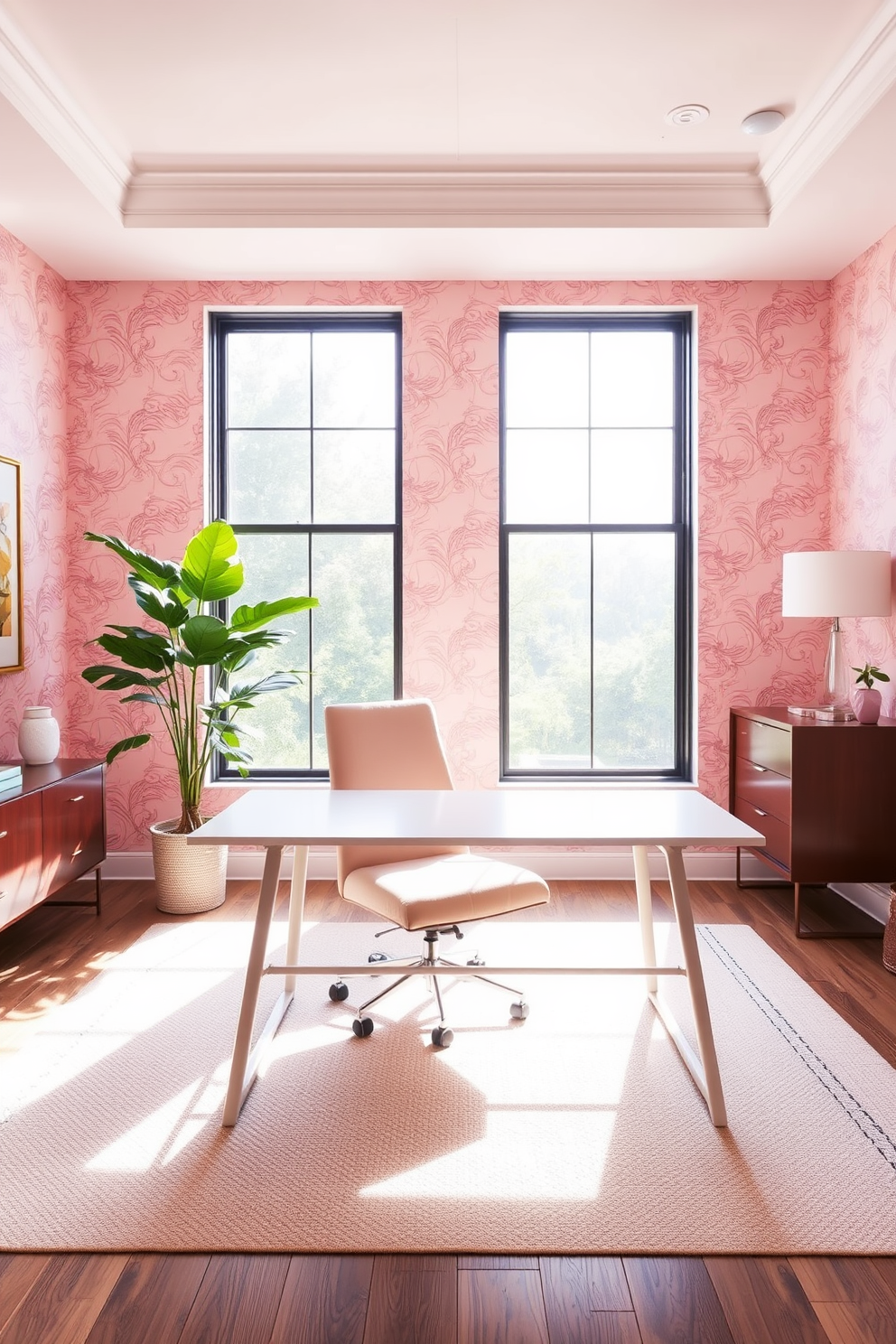 Blush Wallpaper Decorating Ideas 4