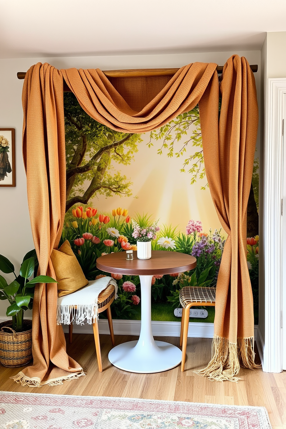 Breakfast Nook Wall Painting Ideas 20