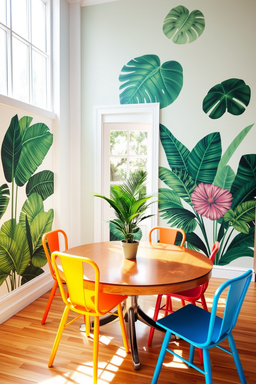 Breakfast Nook Wall Painting Ideas 22