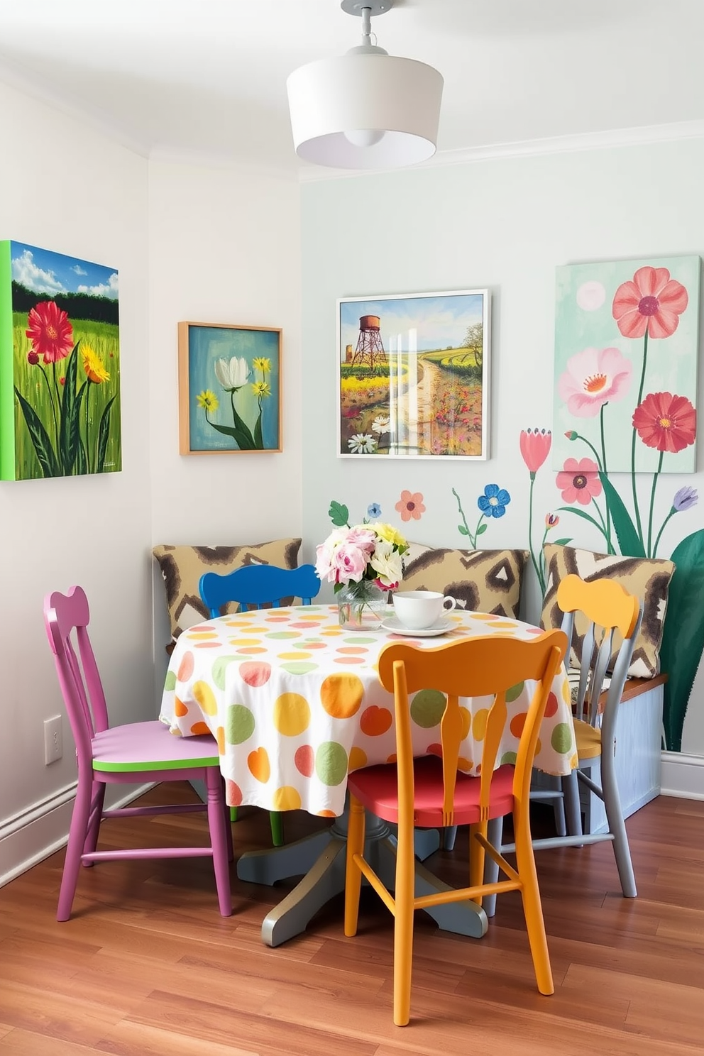 Breakfast Nook Wall Painting Ideas 28