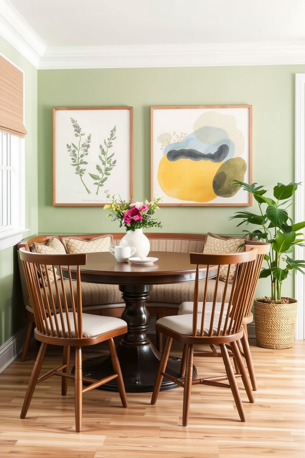 Breakfast Nook Wall Painting Ideas 29