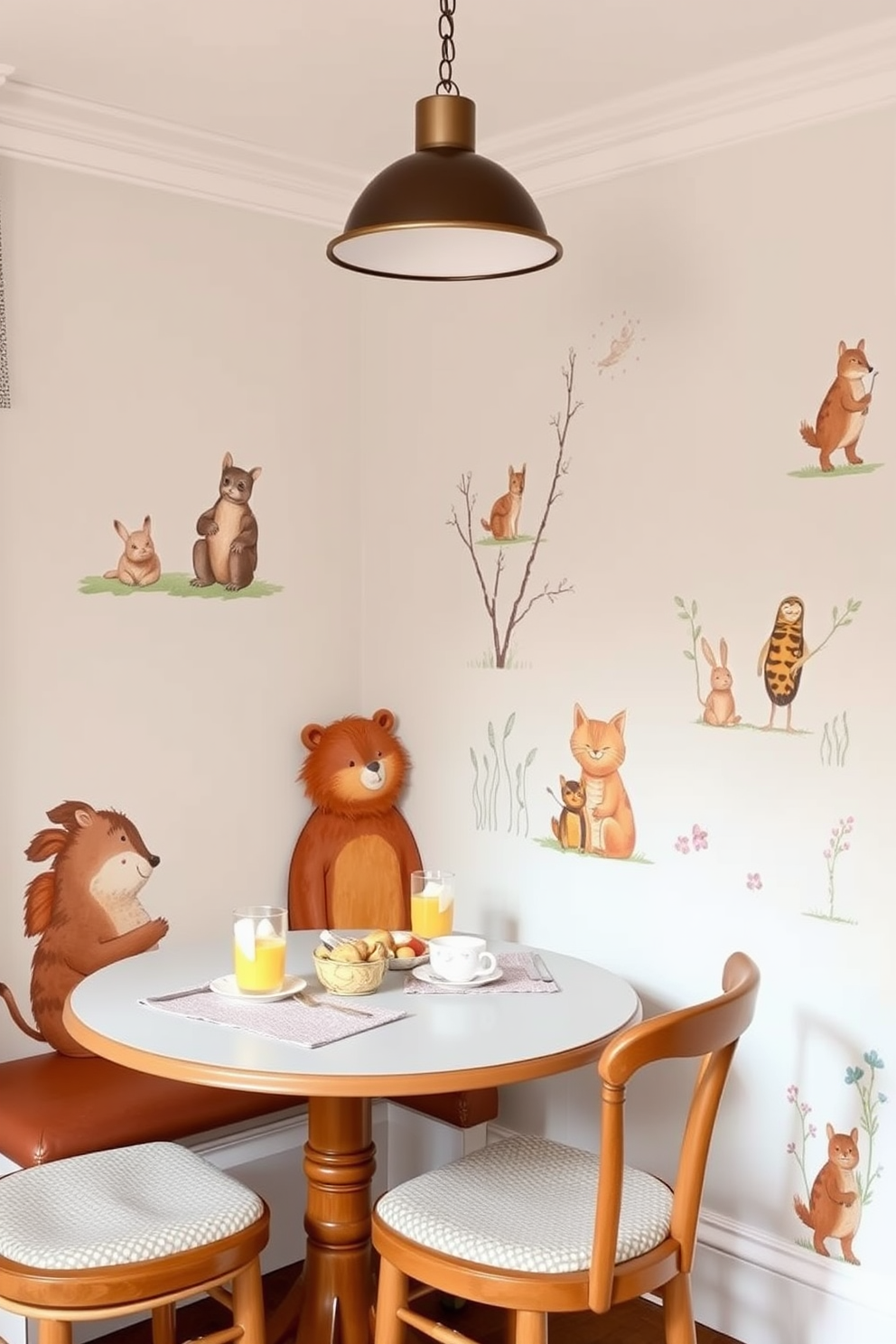 Breakfast Nook Wall Painting Ideas 9