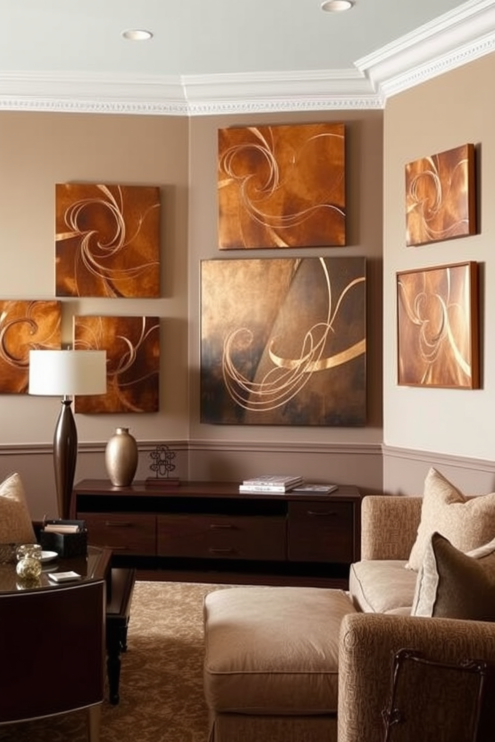 Bronze Wall Painting Ideas 13