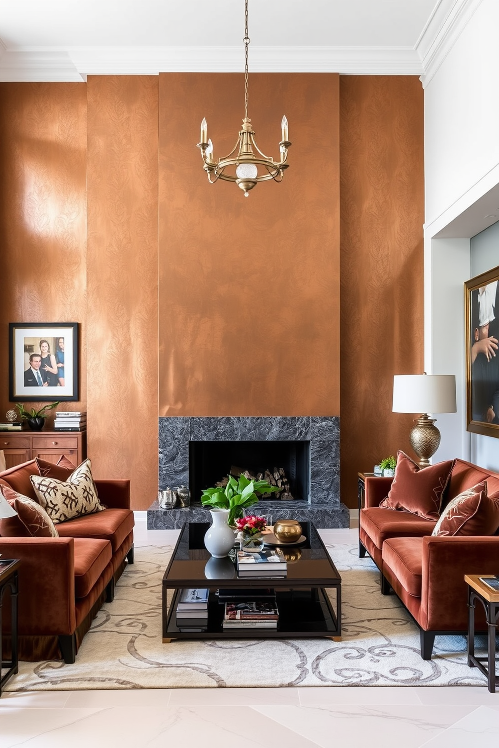 Bronze Wallpaper Decorating Ideas 1