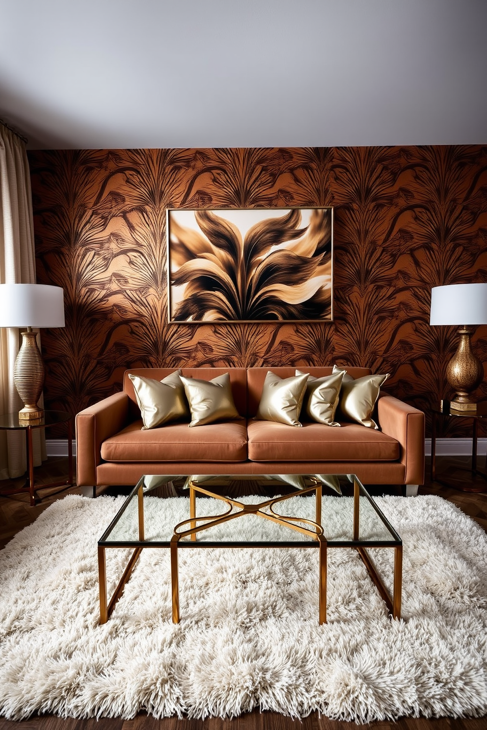 Bronze Wallpaper Decorating Ideas 15