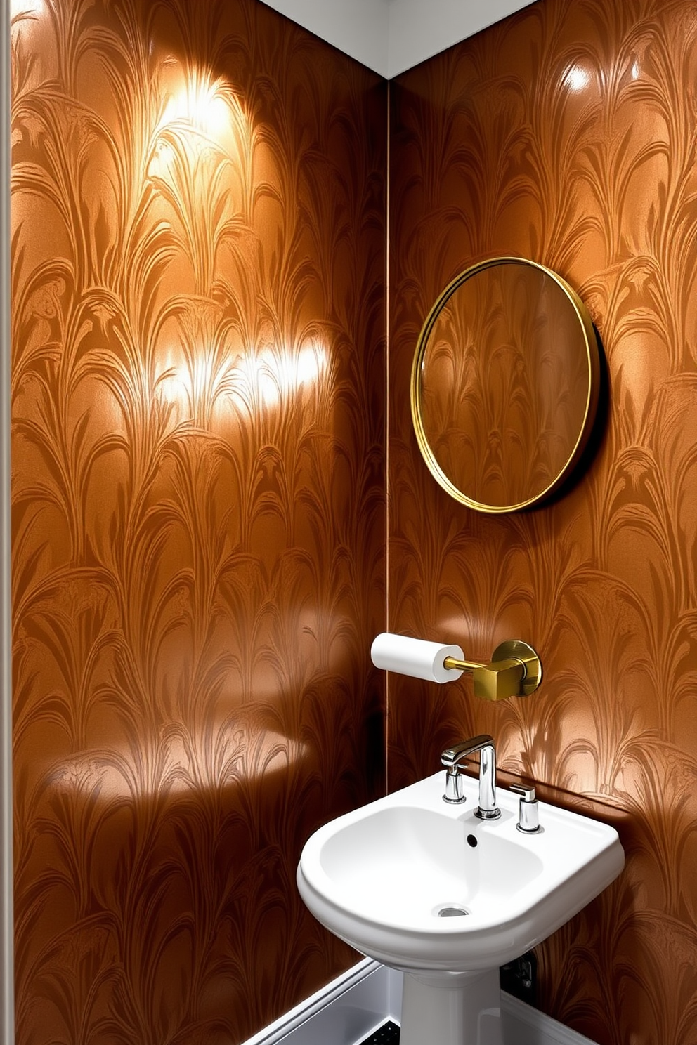 Bronze Wallpaper Decorating Ideas 25