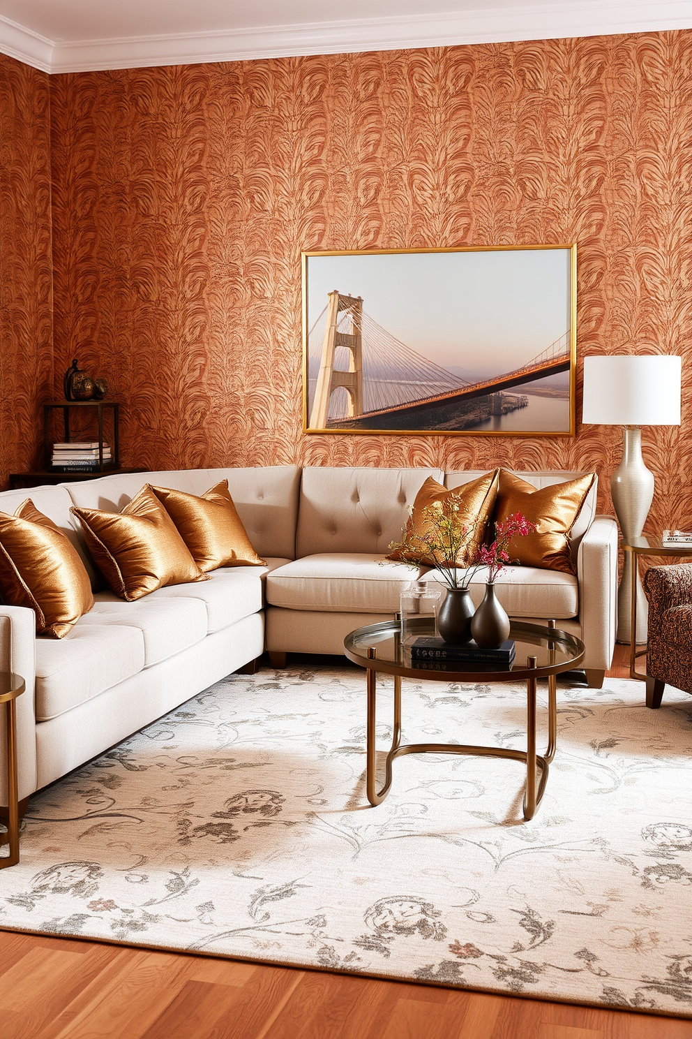 Bronze Wallpaper Decorating Ideas 26