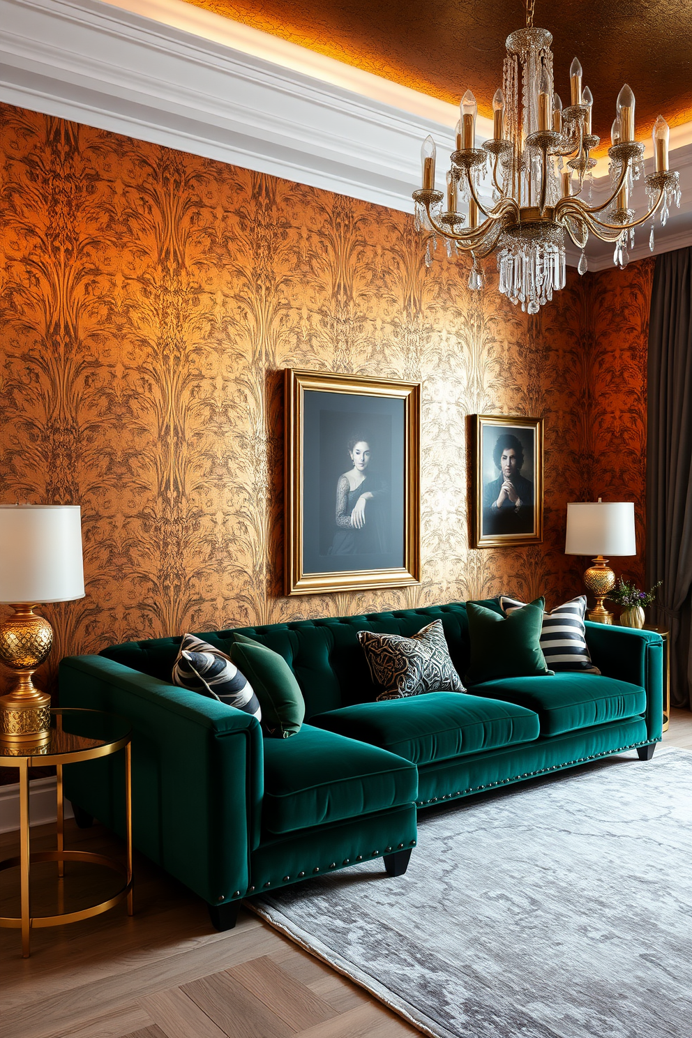 Bronze Wallpaper Decorating Ideas 29