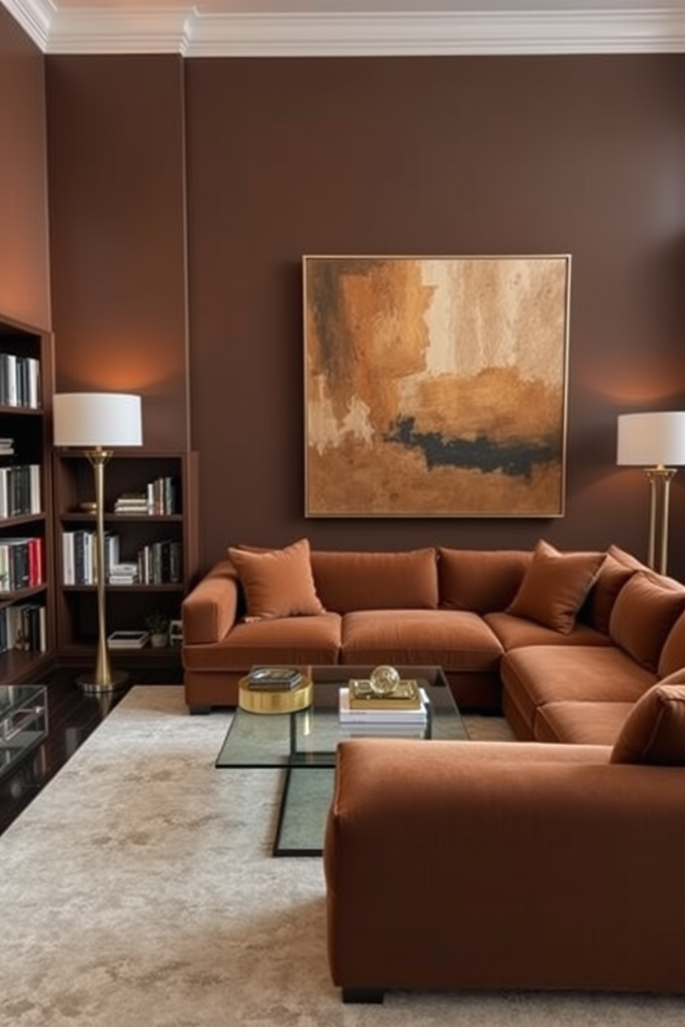 Brown Wall Painting Ideas 30