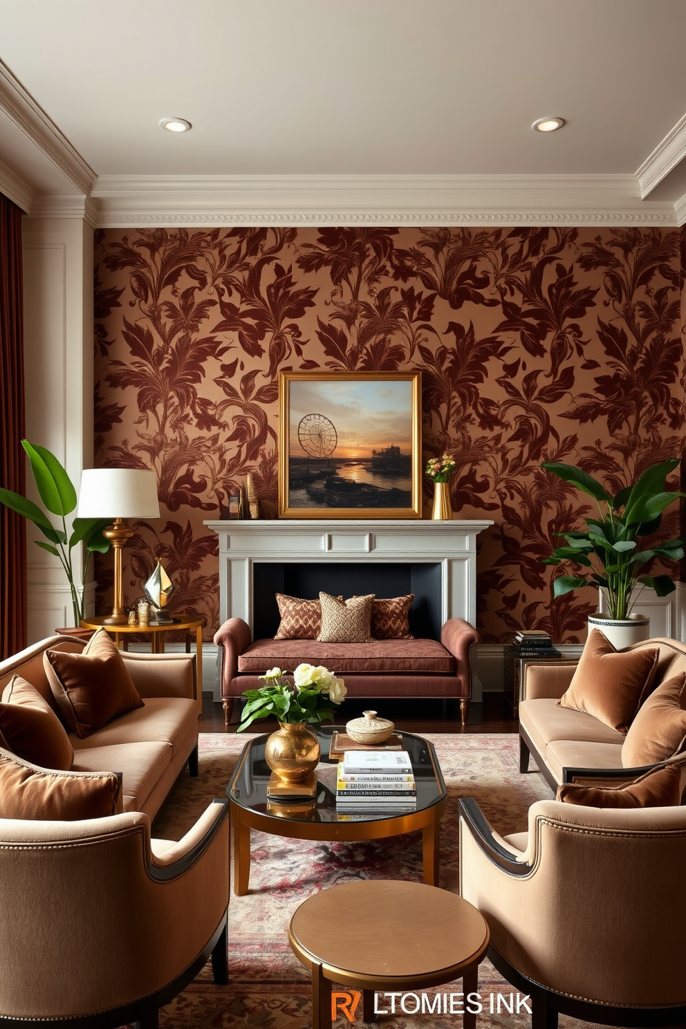 Brown Wallpaper Decorating Ideas 25