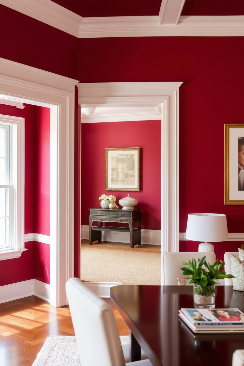 Burgundy Wall Painting Ideas 2