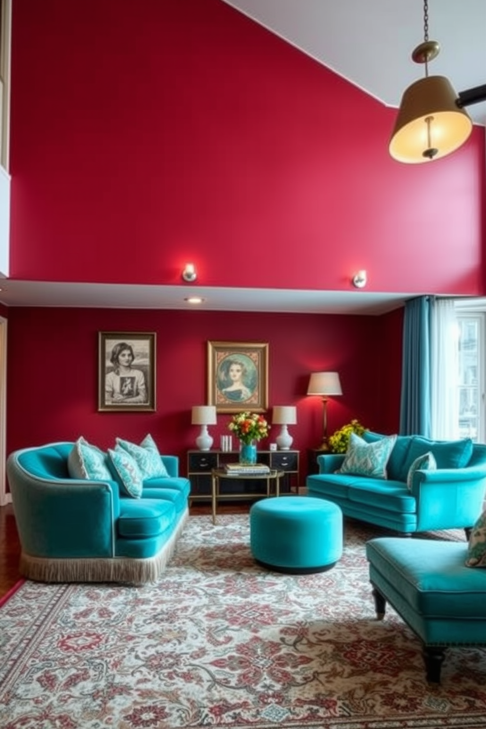 Burgundy Wall Painting Ideas 20