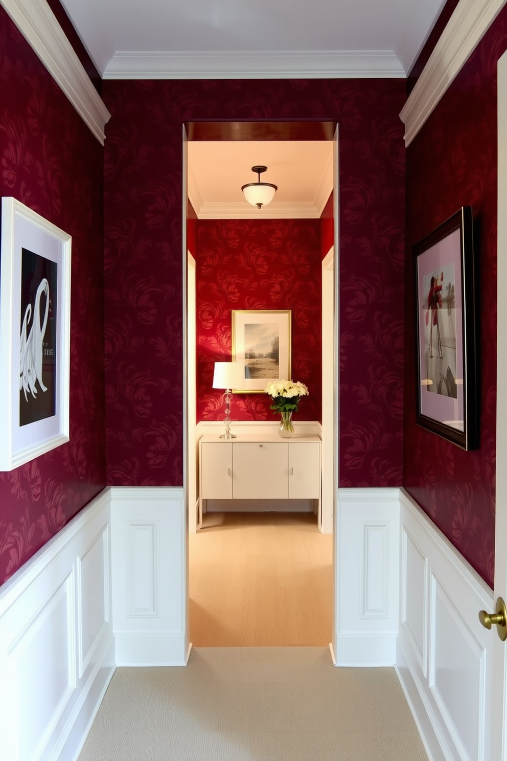 Burgundy Wallpaper Decorating Ideas 10