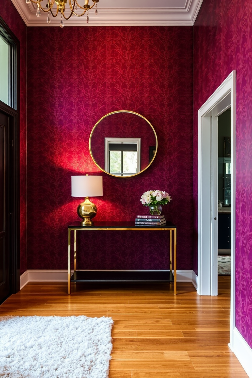 Burgundy Wallpaper Decorating Ideas 23